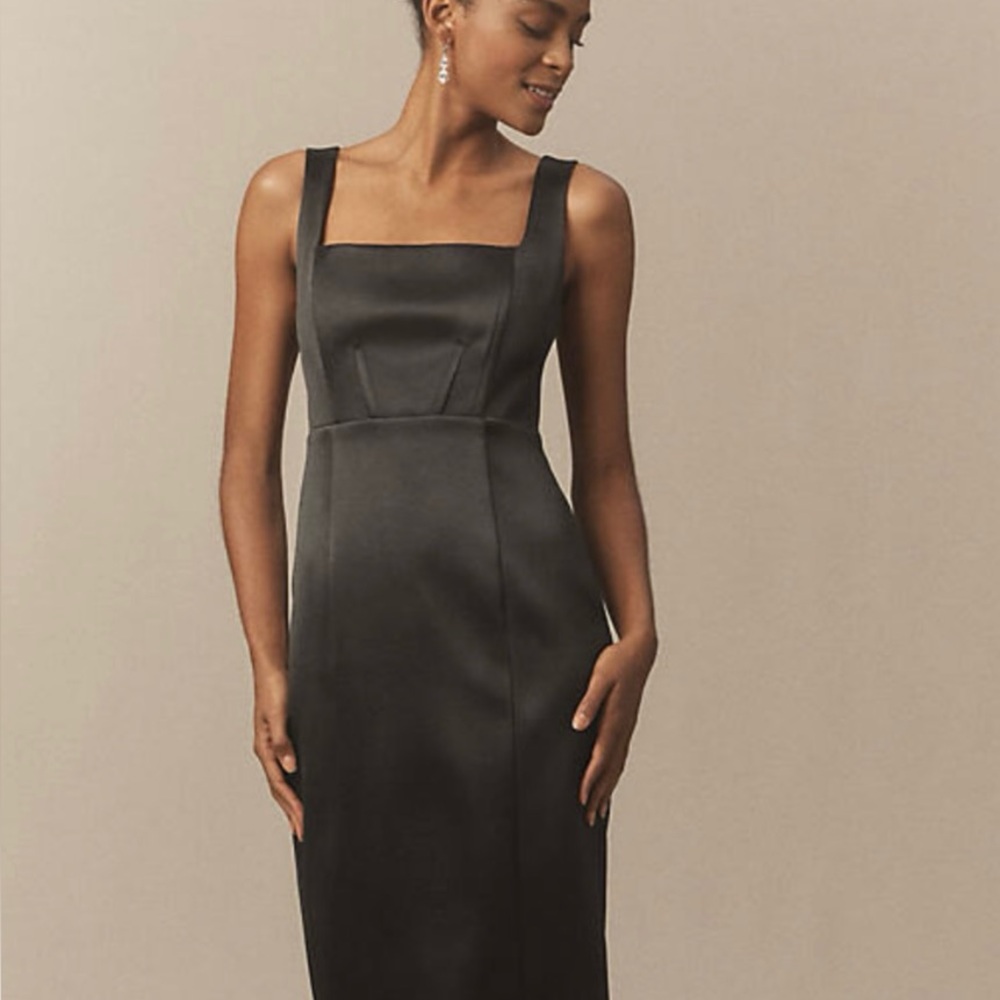 BHLDN Sleeveless Square Neck Corset Maxi Dress